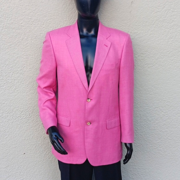 Emanuel Ungaro Men's Vintage Baby Camel Hair Linen Silk Blend Luxury Blazer